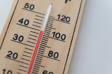 Thermometer on light surface. Stock Photos