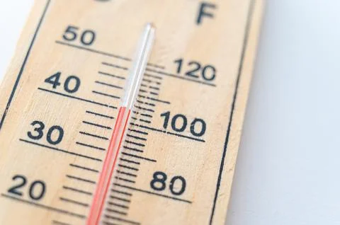 Thermometer on light surface. Stock Photos