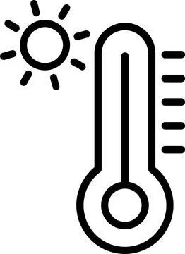 Thermometer Line Icon Design Stock Illustration