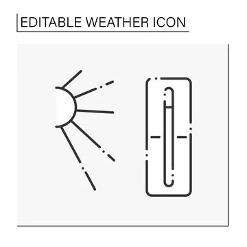 Thermometer line icon Illustrazione stock