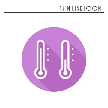 Thermometer line simple icon. Weather symbols. Meteorology. Forecast design e Stock Illustration