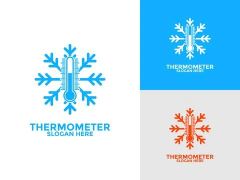 Thermometer logo concept icon vector set isolated, For web design element, .. 스톡 일러스트