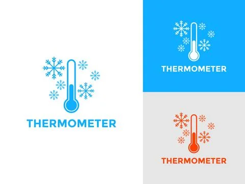 Thermometer logo concept icon vector set isolated, For web design element, .. 스톡 일러스트