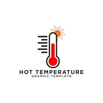 Thermometer logo design template Stock Illustration