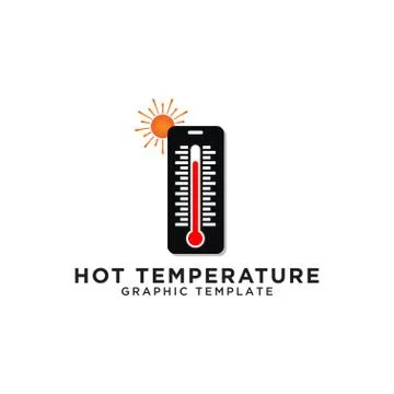 Thermometer logo design template Stock Illustration