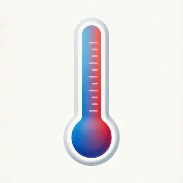 Thermometer logo on a white background Stock Illustration
