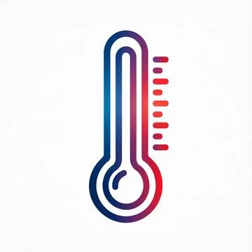 Thermometer logo on a white background Stock Illustration