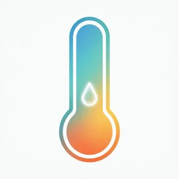 Thermometer logo on a white background Stock Illustration