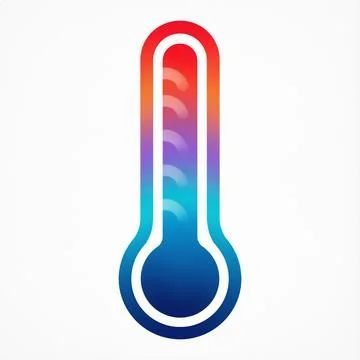 Thermometer logo on a white background Stock Illustration