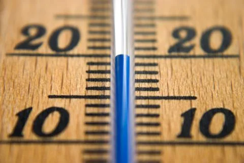 Thermometer macro frontal depth of field Stock Photos