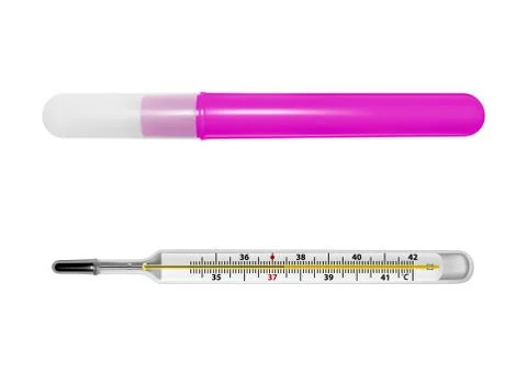Thermometer for measuring body temperature in a vector. Stock Illustration