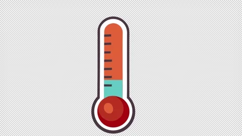 Thermometer for measuring temperature. Hot and cold temperature animation Stock Footage 321110308