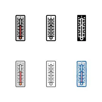 Thermometer multipack accessory color icon vector Stock Illustration
