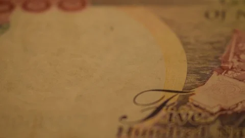Thermometer on a Nigerian banknote Stock Footage 115996539