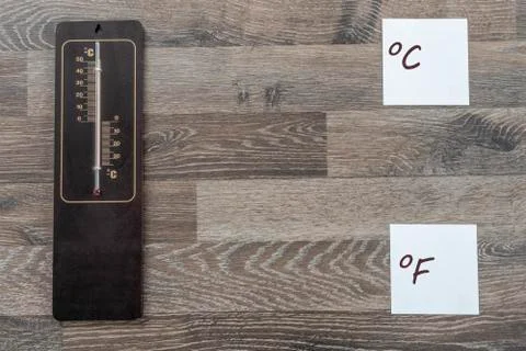 Thermometer for outside temperature Stock Photos