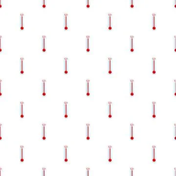 Thermometer pattern indicating rising temperature and fever Illustrazione stock