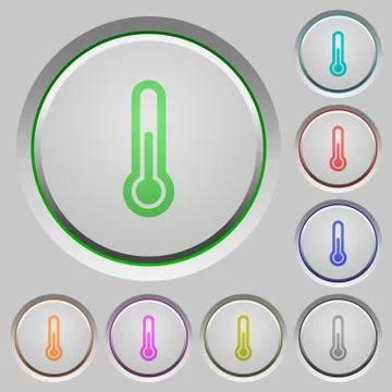 Thermometer push buttons Stock Illustration