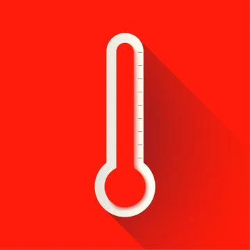 Thermometer on red Stock Illustration