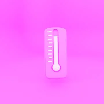 Thermometer with red temperature rise on white background 3D rendering Stock Illustration