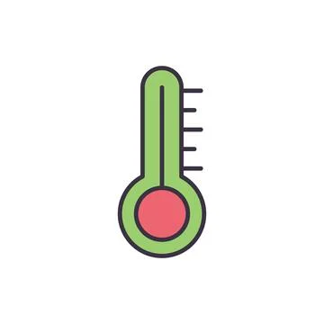 Thermometer related vector icon. Stock Illustration