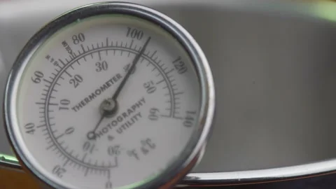 Thermometer on the Rise Closeup 4k Stock Footage 158669571