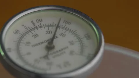 Thermometer on the Rise Closeup 4k Video stock 158670355