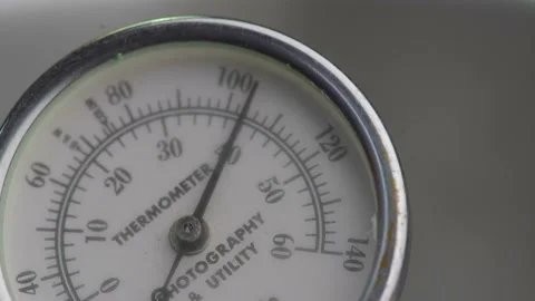 Thermometer on the Rise Closeup 4k Video stock 158670714