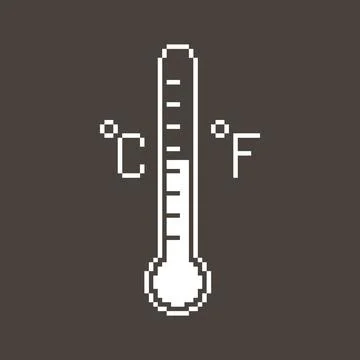 Thermometer with scale and Celsius and Fahrenheit icon Stock Illustration