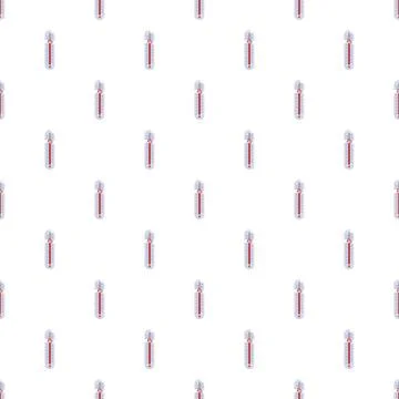 Thermometer seamless pattern representing temperature and health Illustrazione stock