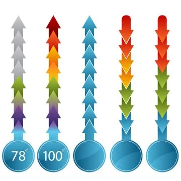 Thermometer set Stock Illustration