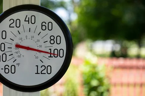 Thermometer in shade Stock Photos