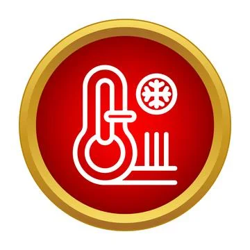 Thermometer showing cold temperature with snowflake icon 스톡 일러스트
