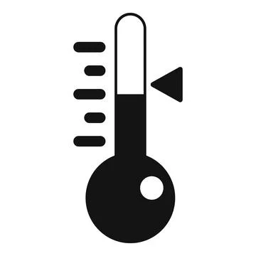 Thermometer showing decreasing temperature icon 스톡 일러스트