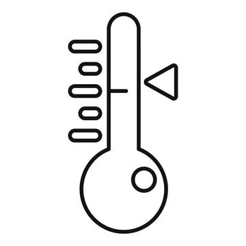 Thermometer showing decreasing temperature icon Stock Illustration