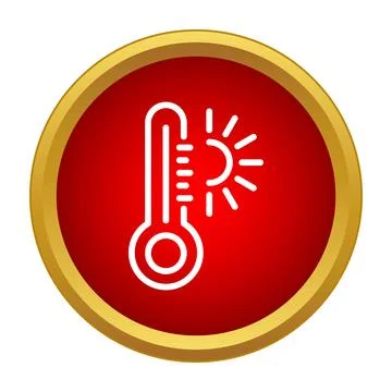 Thermometer showing high temperature and hot weather climate Stock Illustration