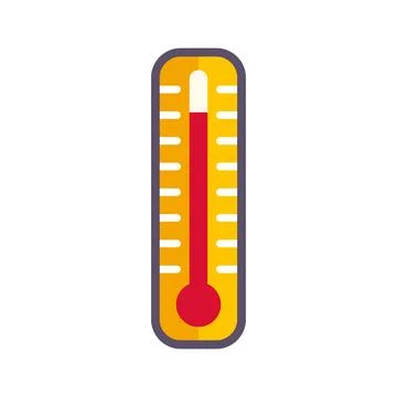 Thermometer showing high temperature for heat and fever Stock Illustration