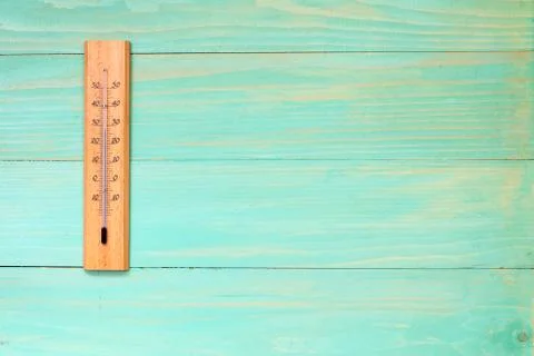 Thermometer  showing high temperature Stock Photos