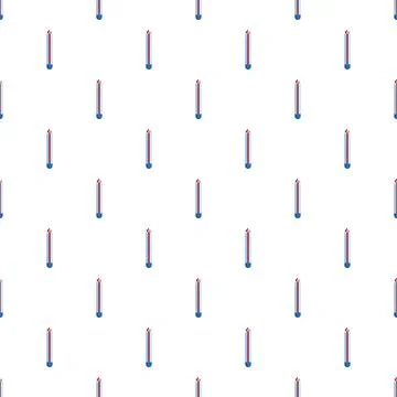 Thermometer showing hot and cold temperature seamless pattern 스톡 일러스트