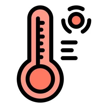 Thermometer showing increasing temperature and sun heat icon Stock Illustration