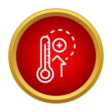 Thermometer showing increasing temperature, fever, and global warming Stock-Illustration