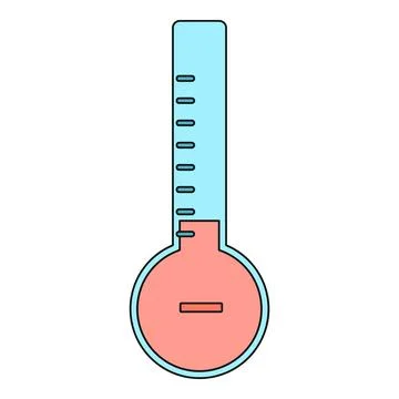 Thermometer showing low temperature and cold weather Stock Illustration