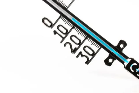 Thermometer showing low temperature Stock Photos