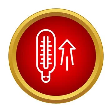 Thermometer showing rising temperature and warming climate Stock Illustration