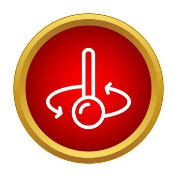 Thermometer showing temperature control rotation adjusting setting Stock Illustration