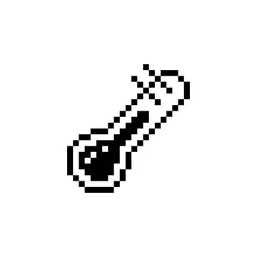Thermometer Silhouette Pixel Art Stock Illustration