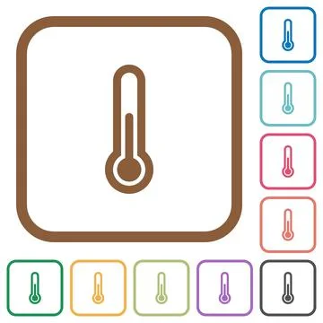 Thermometer simple icons Stock Illustration