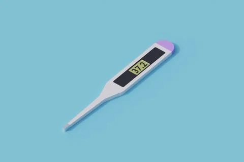 Thermometer single isolated object. 3d render illustration イラスト素材