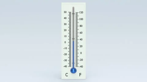 Thermometer with slowly decreasing temperature. 库存影片 68055854