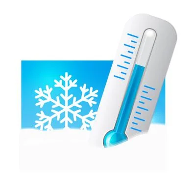 Thermometer in the snow Stock Illustration