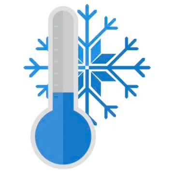 Thermometer snow Stock Illustration